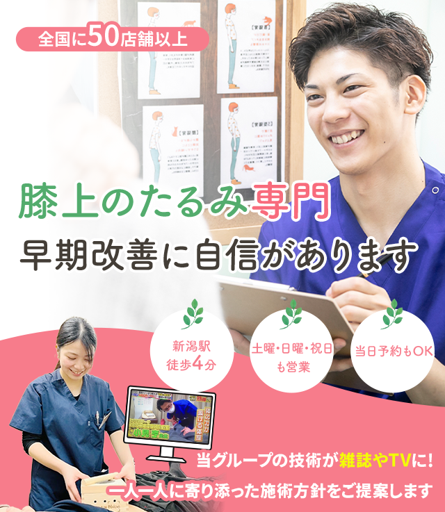 膝上のたるみ